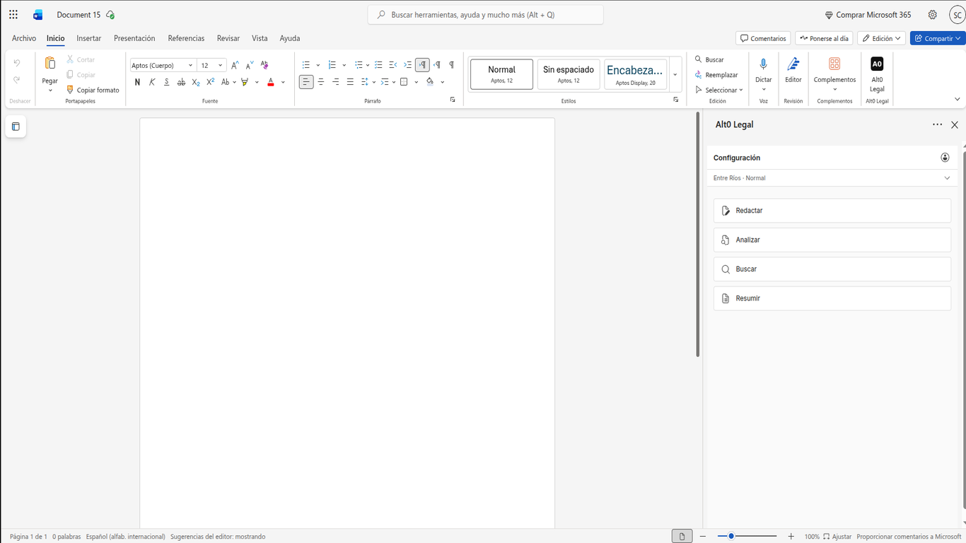 Alt0 Legal dentro de Microsoft Word — complemento oficial